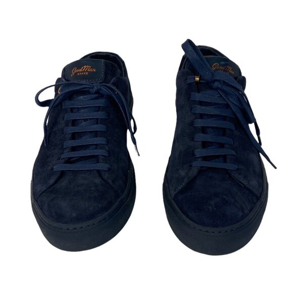 GoodMan Brand Blue Suede Sneakers Size 8 Edge Leather Made In Italy Nordstrom - Picture 4 of 8